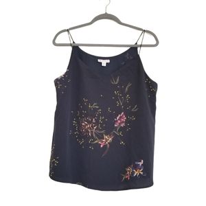 Lila Rose Floral Navy Blouse Size L